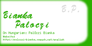 bianka paloczi business card