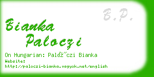 bianka paloczi business card